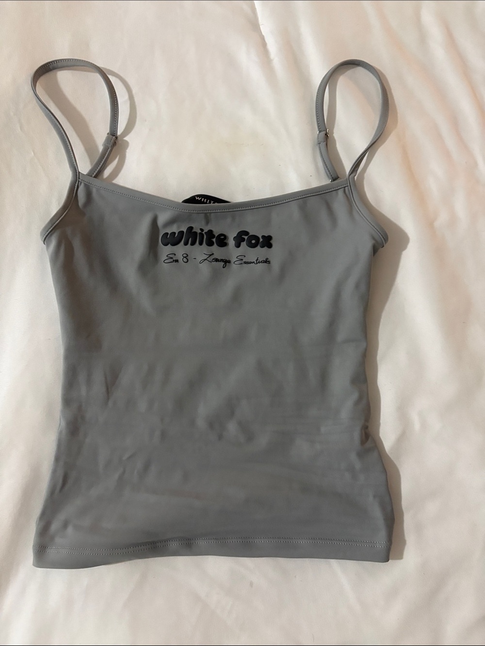 White Fox Boutique Gray Slim Spaghetti Strap Camisole